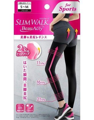 SW0010 SLIMWALK-專業美腿運動壓力襪 (黑色)