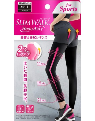 SW0010 SLIMWALK-專業美腿運動壓力襪 (黑色)