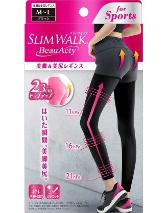 SW0010 SLIMWALK-專業美腿運動壓力襪 (黑色)